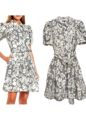 Alex Marie Ava Embroidered Eyelet Button Front Dress Size 6